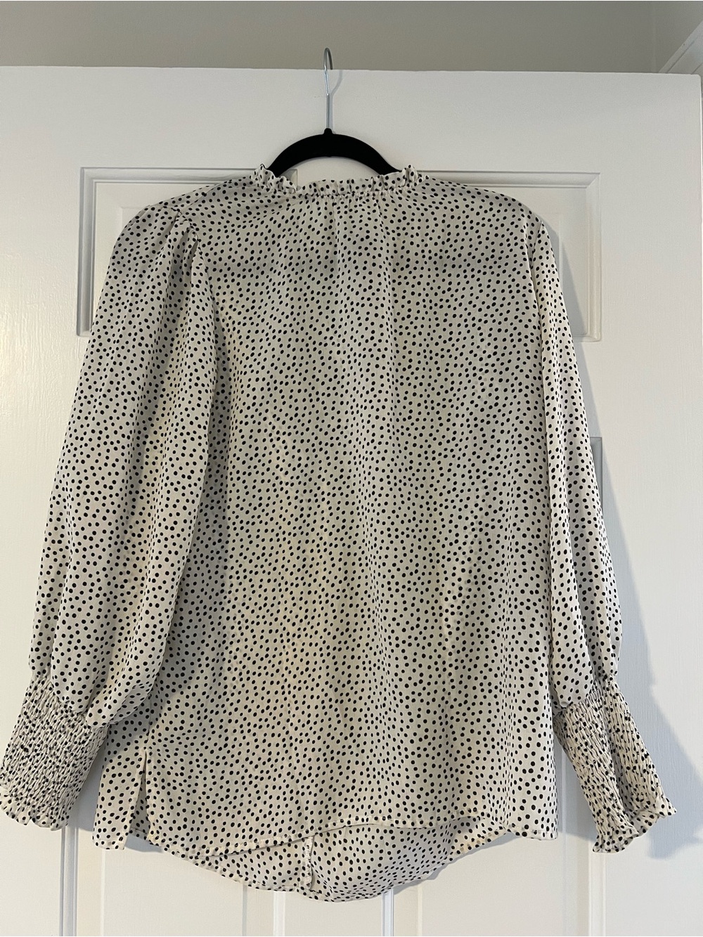Wishlist White Blouse with Black Dot Print